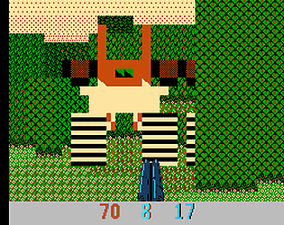 First-person view of the game, indicating weapon and HUD elements.