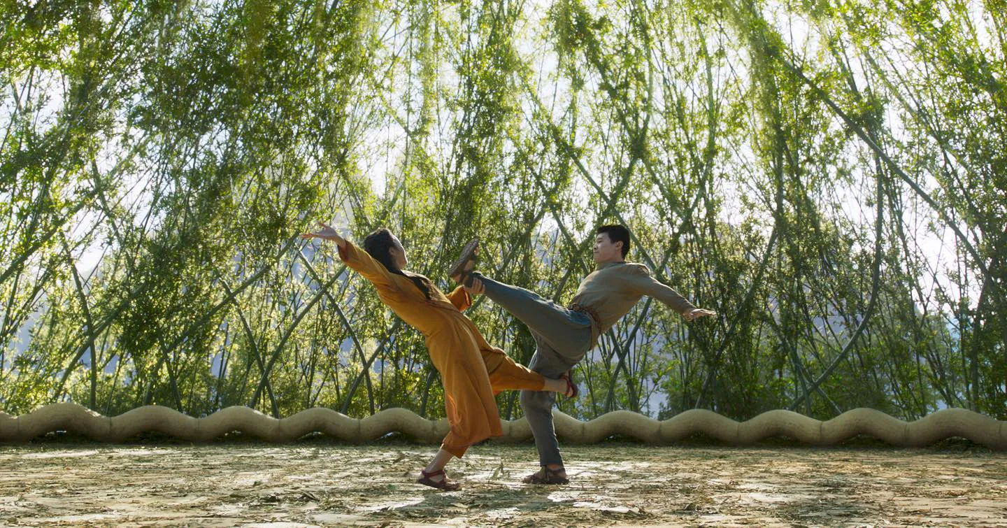 Simu Liu as Shang-Chi in a still from 