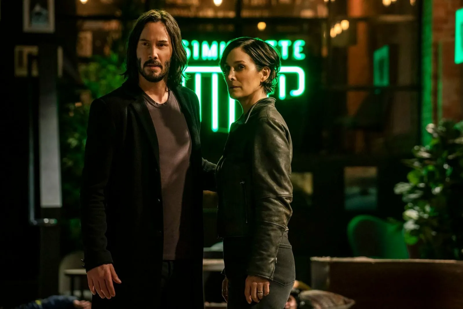 Carrie-Anne Moss as Trinity in a still from 