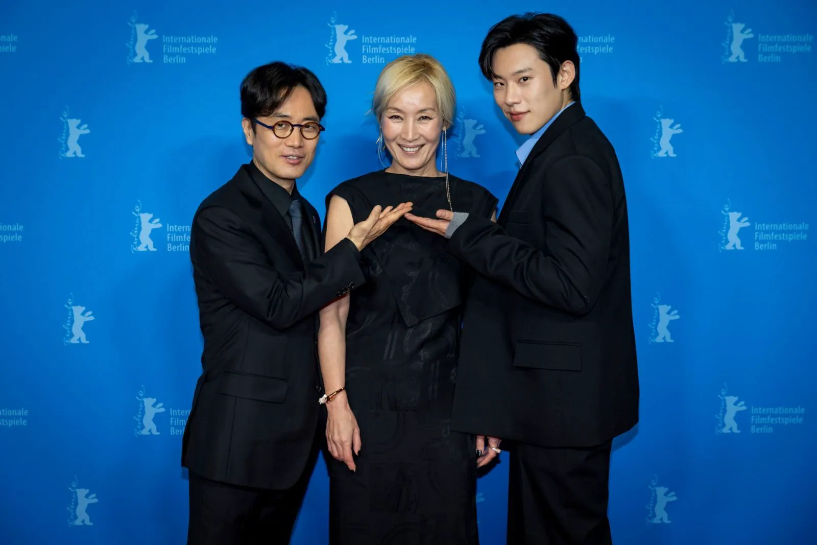 The film crew at the Berlin Film Festival