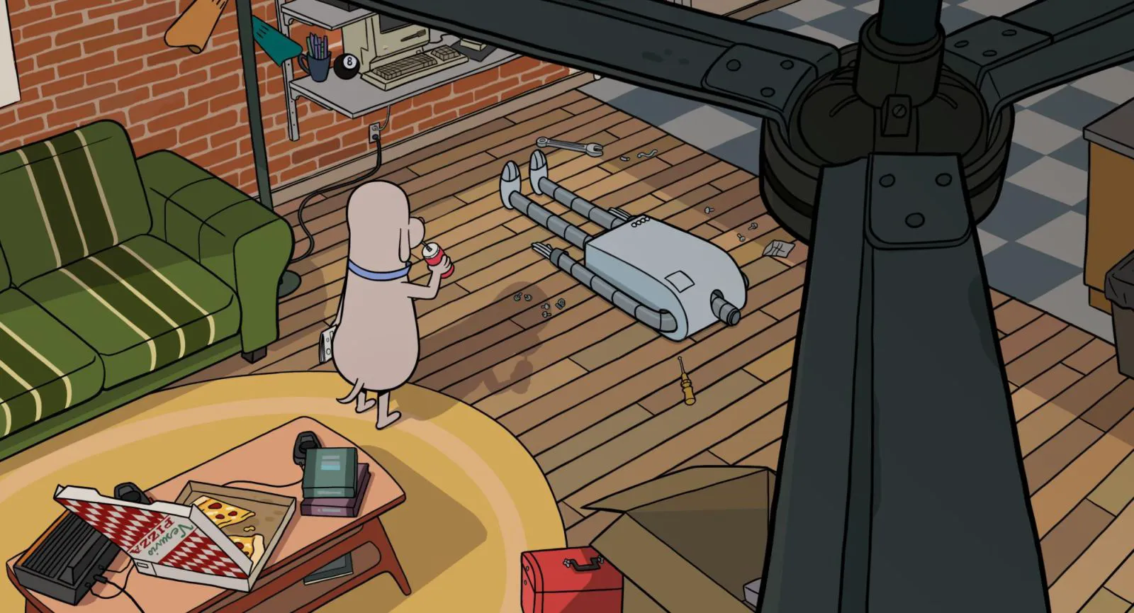 Frame from the animated film 