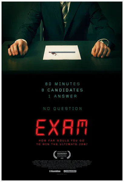 "The Exam" - A perfect score recommendation for escape room movies! Isn't the backstabbing just a job interview?