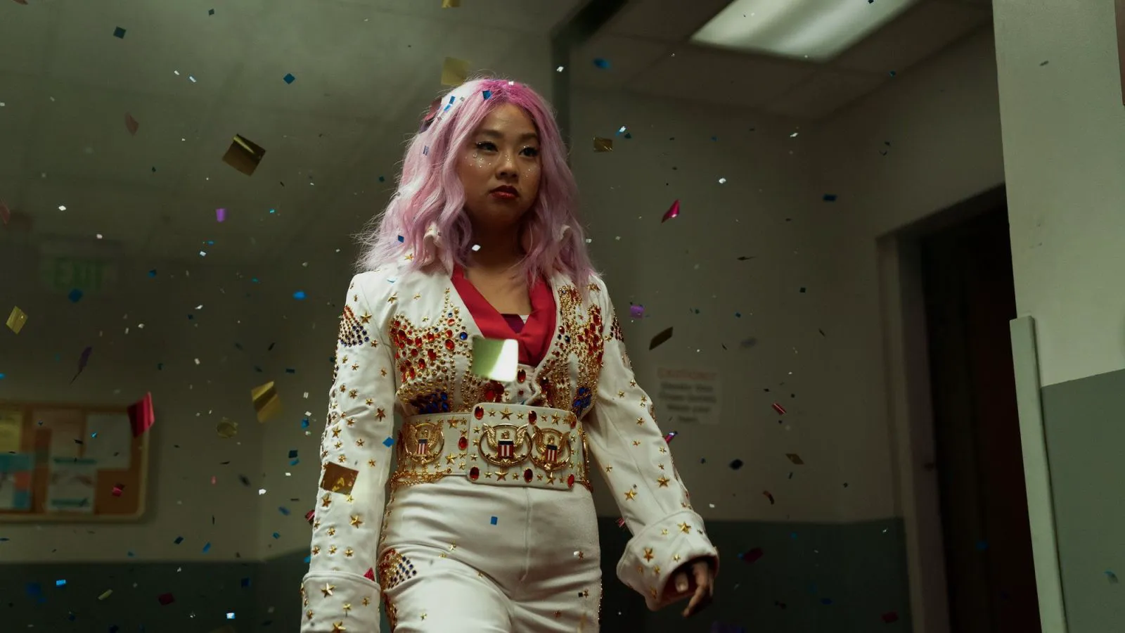 Stephanie Hsu as Joy in a still from 