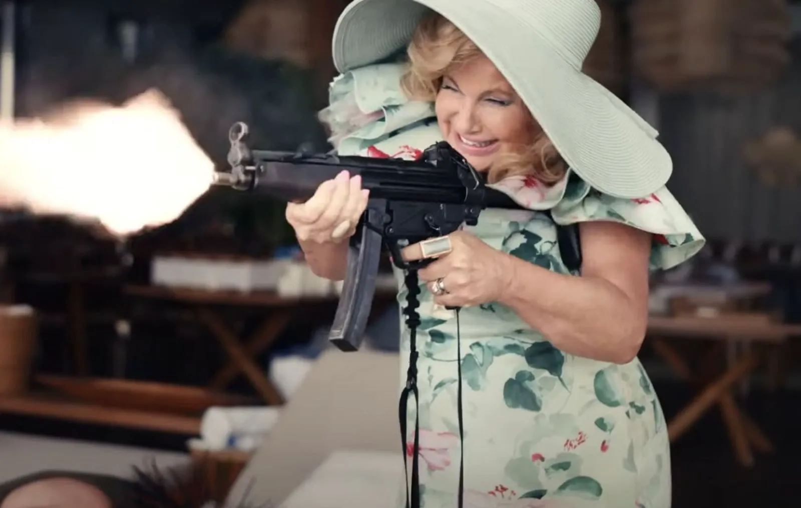 Jennifer Coolidge as Carol in a still from 