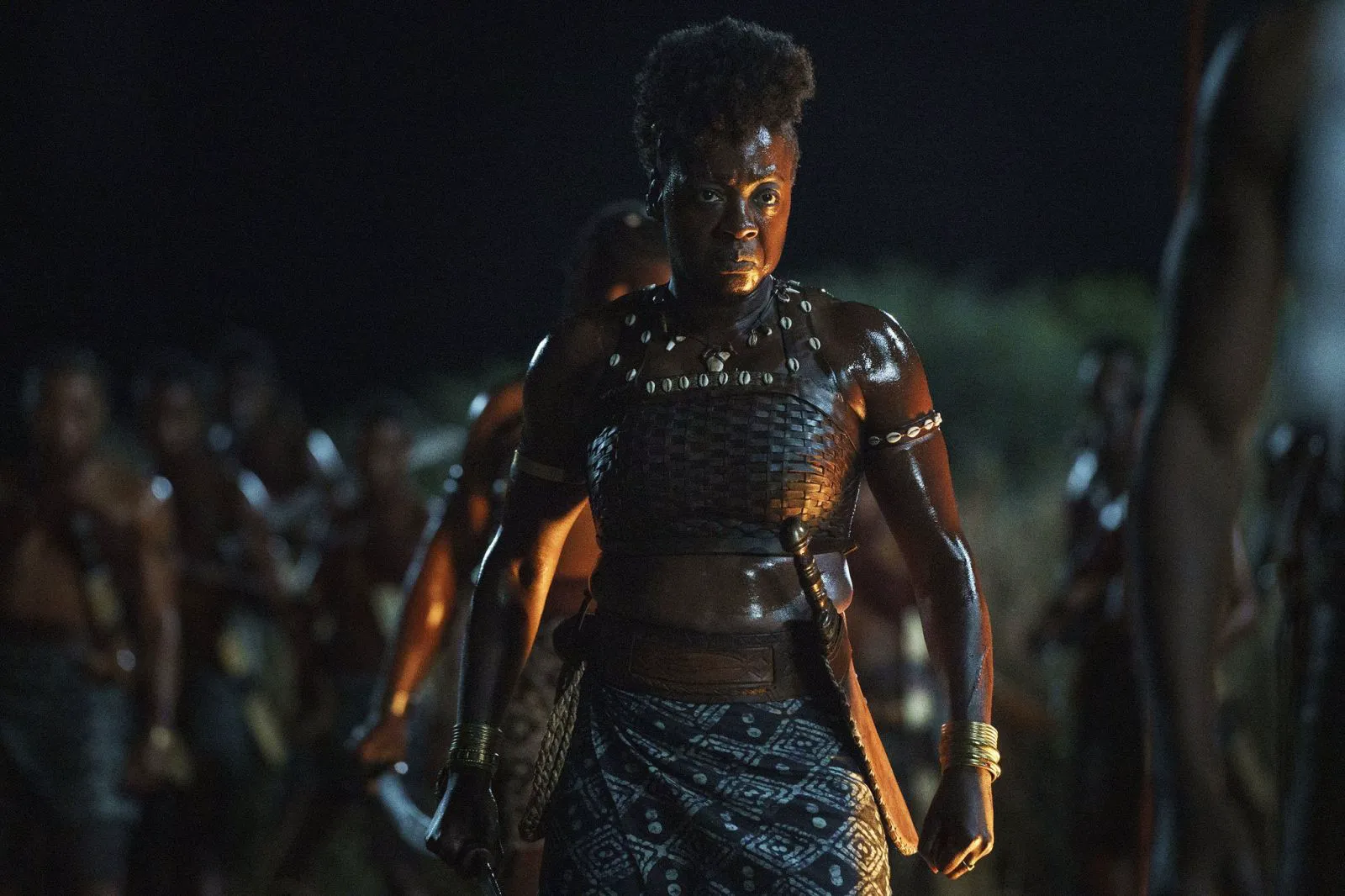 Viola Davis as Nanisca in The Woman King