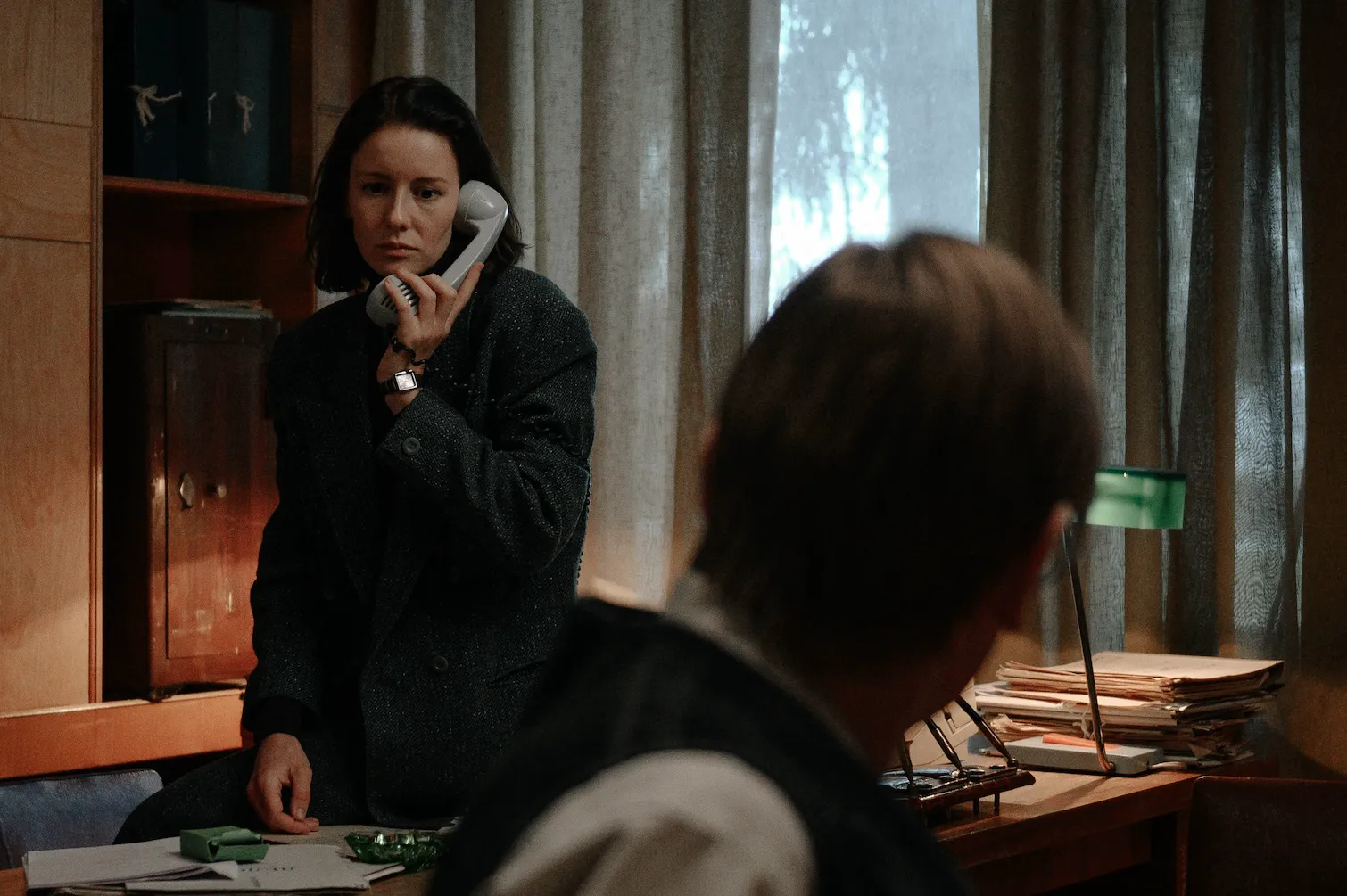 Alexandra Bortich as Natalya Dobrovolskaya in a still from the series 