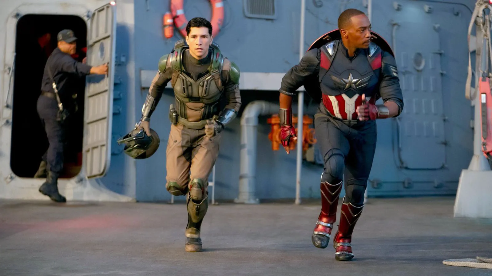 Anthony Mackie as Sam in a still from 