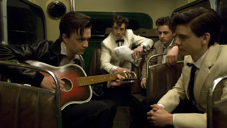 A scene from the film depicting the Chopstick Brothers in a comical, yet intense situation.