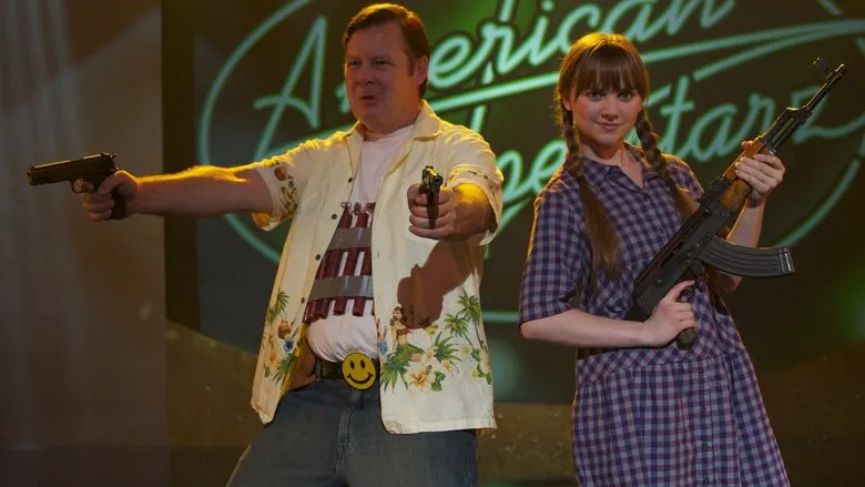 Director Bob Goldthwait on set, reflecting his unique vision for 'God Bless America'