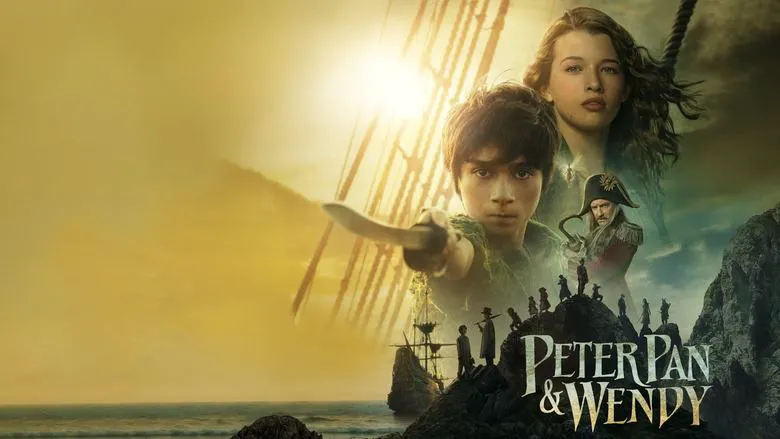Peter Pan standing powerfully