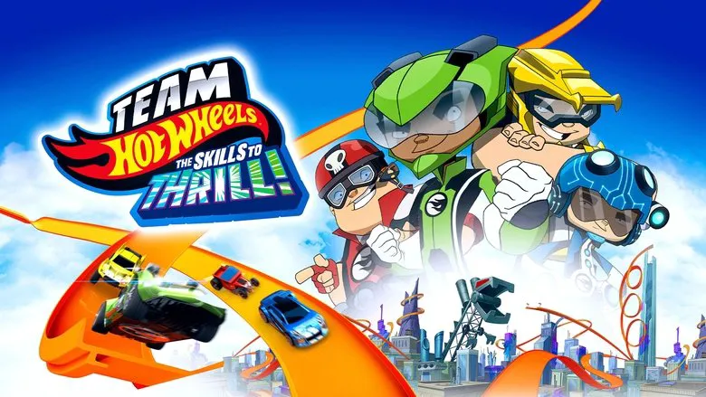 Intense racing action