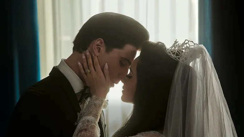 Elvis and Priscilla share an intimate moment.