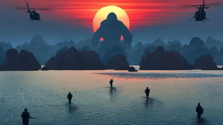 King Kong amidst the verdant jungles of Skull Island