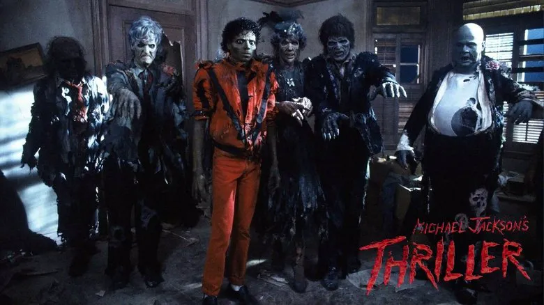 A vibrant movie poster for Michael Jackson's Thriller 3D.