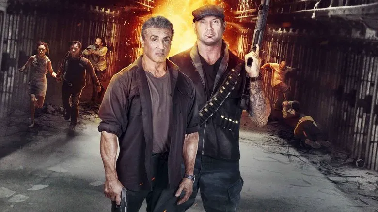 Dave Bautista in a thoughtful pose, seemingly from a scene in one of the Escape Plan sequels, hinting at a new direction for the cast.