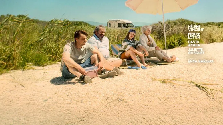 Family enjoying a moment together on the road