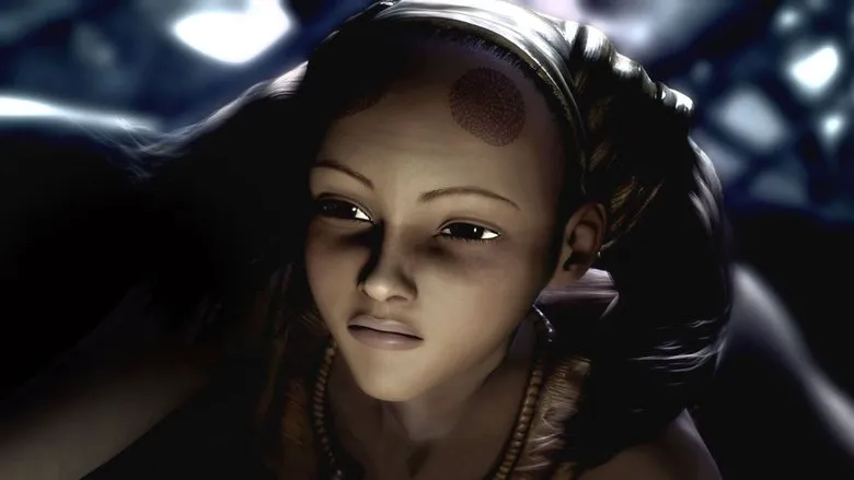 Character from The Prophecy in quiet contemplation.