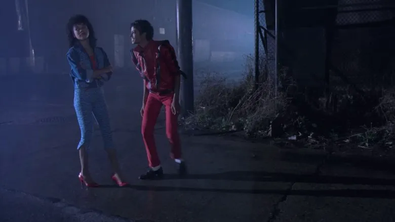 A terrifying ghoul from the Thriller music video reaching out.
