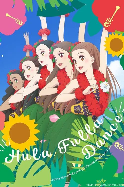 The Hula girls sharing a moment of camaraderie