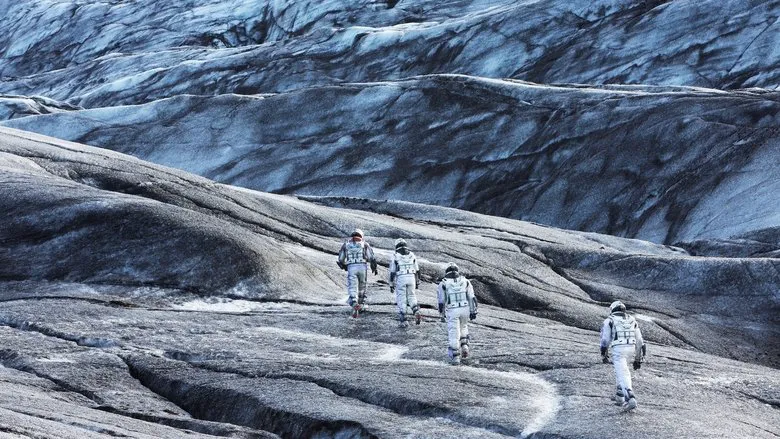 A striking visual from Interstellar, possibly a spaceship or a celestial body against the cosmic expanse, evoking the film's grand scale and humanity's desperate journey.