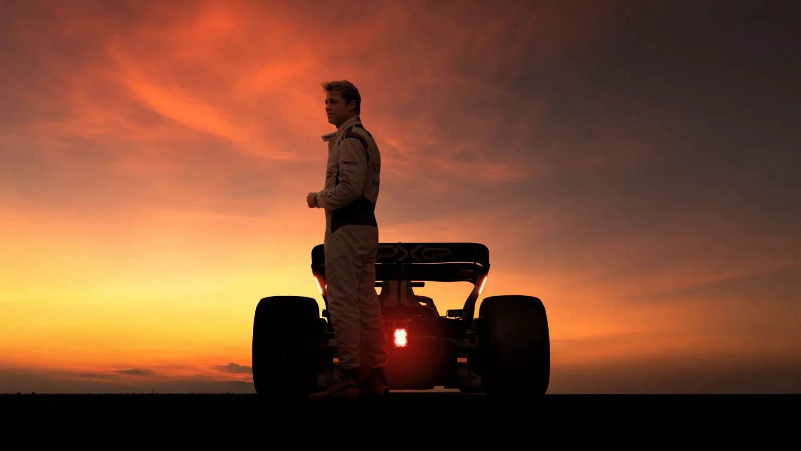 Brad Pitt as Sonny Hayes in the Formula 1 film